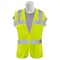 Deltaplus Safety Vest, Womens Fit, Mesh, Class 2, S720, Hi-Viz Lime, 3X 61920 - alternate 1